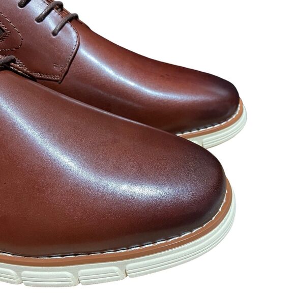 BRUNO MARC NEW YORK Shoes Mens 13 Purpose Brown Leather Oxford Dress - Picture 7 of 13